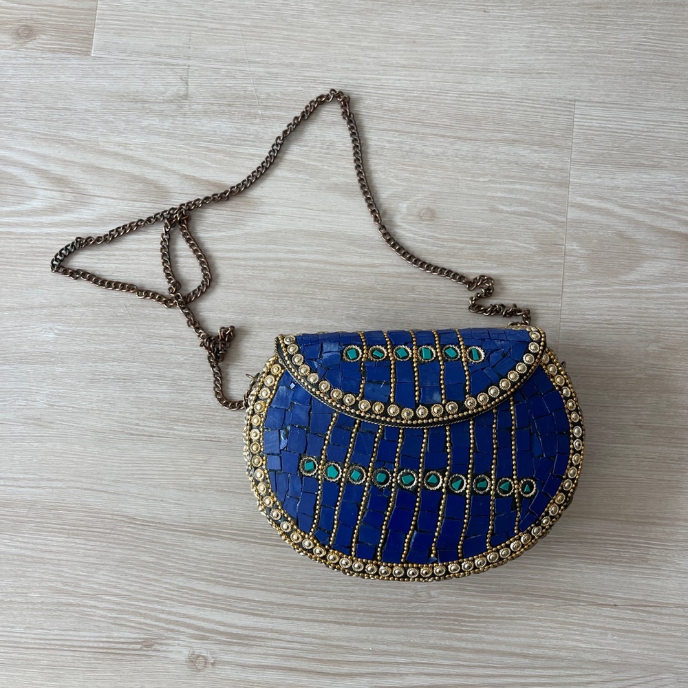 Egyptian Style Blue and Gold Women's Bag